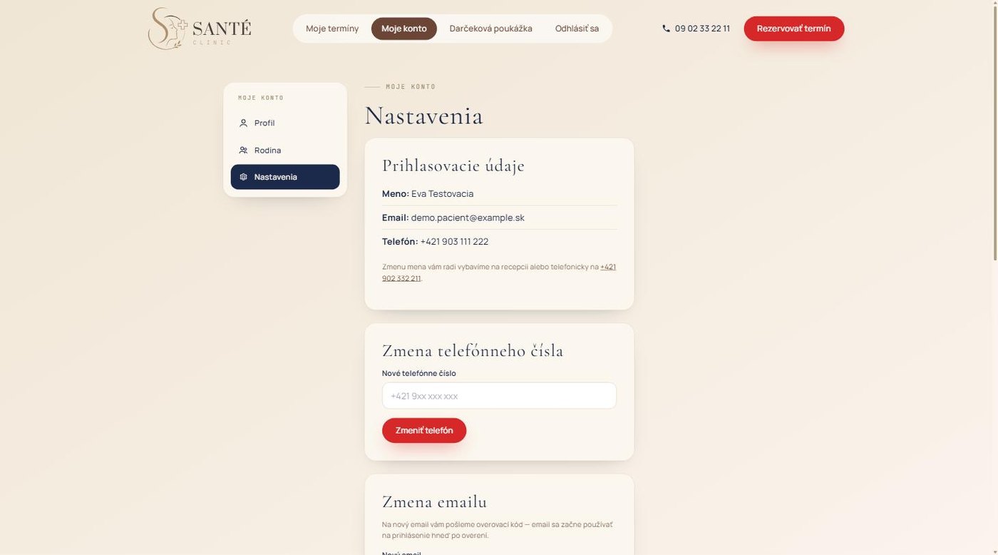 Rezervačný systém pre dermatologickú kliniku – ukážka 8